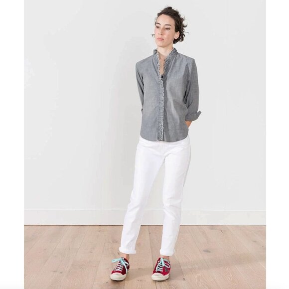 Isabel Marant Etoile "Lawendy" Chambray Shirt in Grey, size 38 (fits 2/4) - Picture 13 of 13
